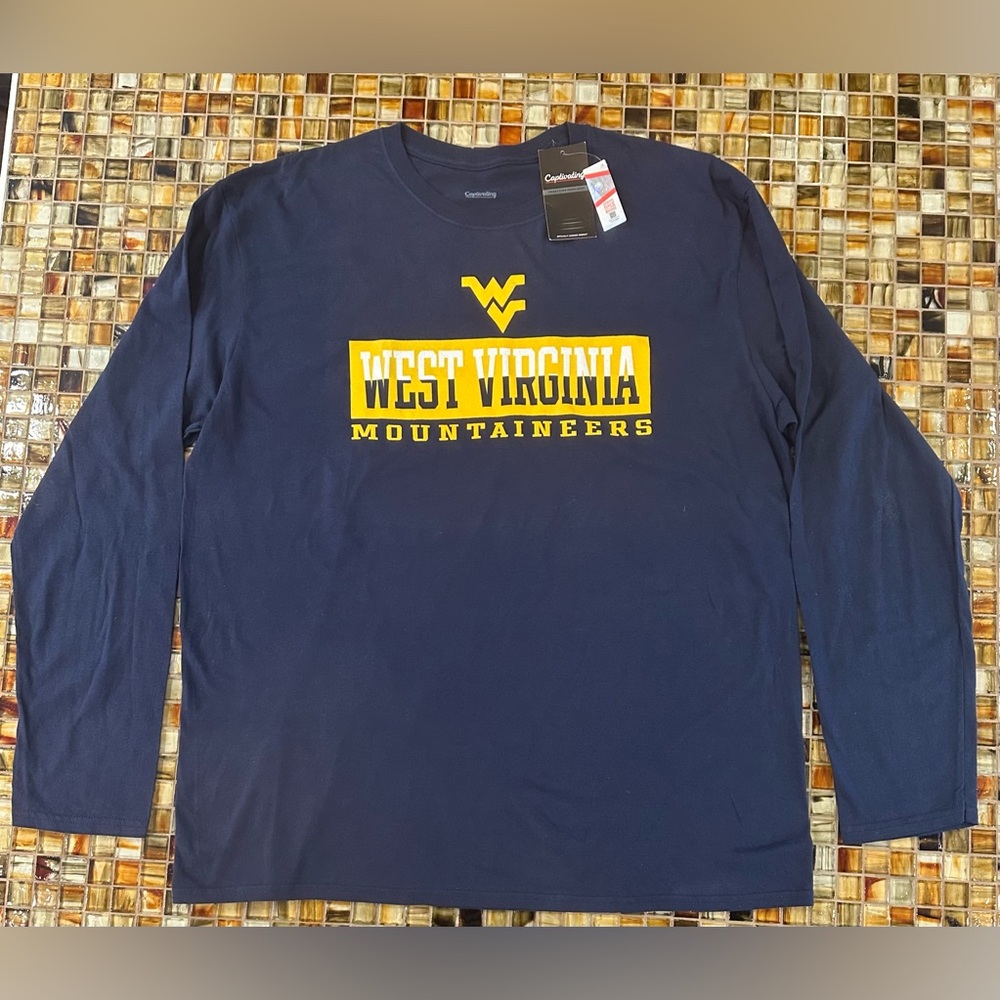 NWT Men’s West Virginia Mountaineers Captivating Apparel Long Sleeve T-Shirt~2XL